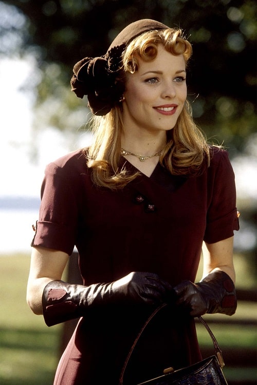 A picture of Rachel McAdams in the movie 'The Notebook'.